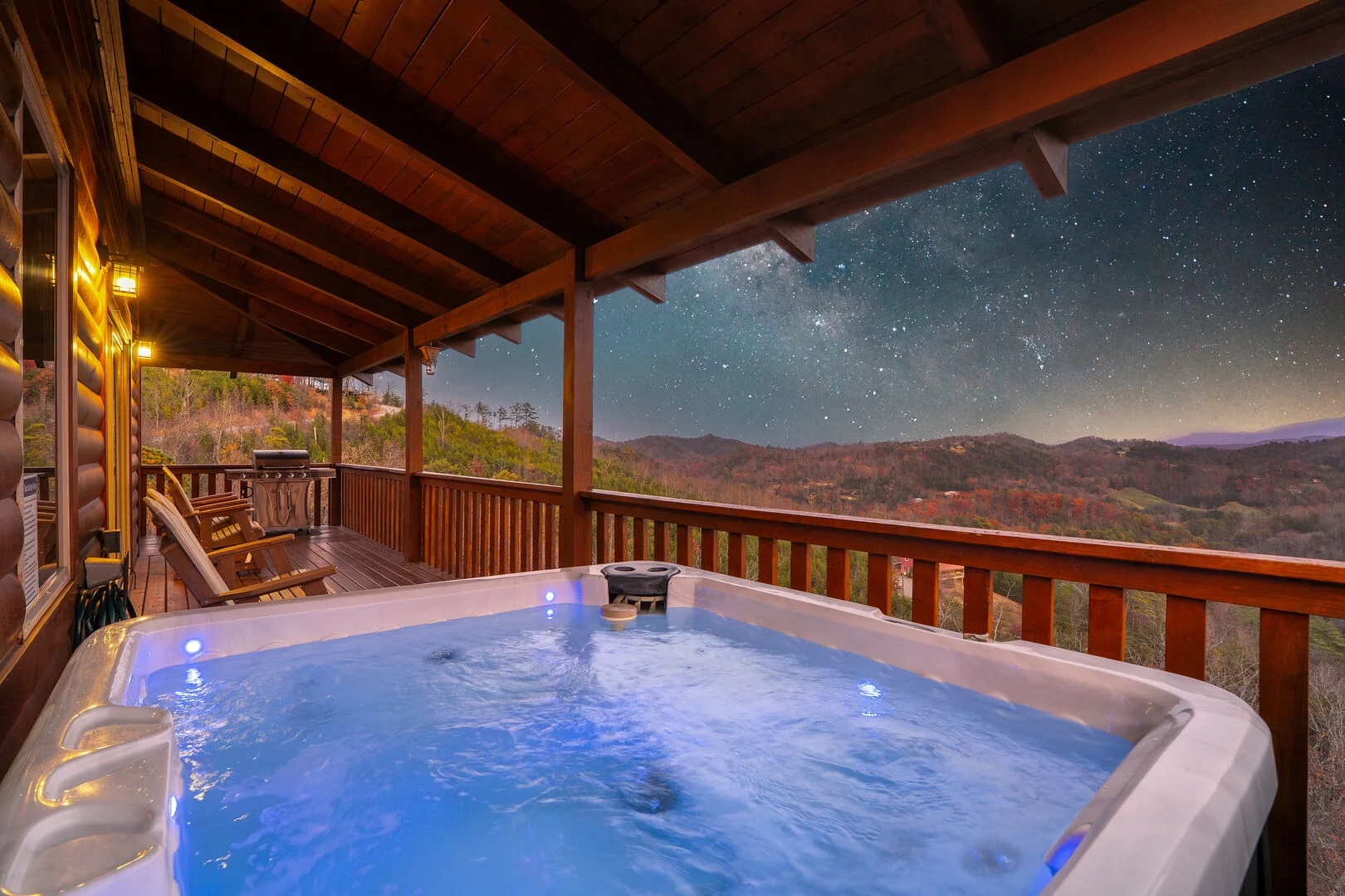 A View From Above — luxury cabin panoramic views Smoky Mountain Ridge Resort