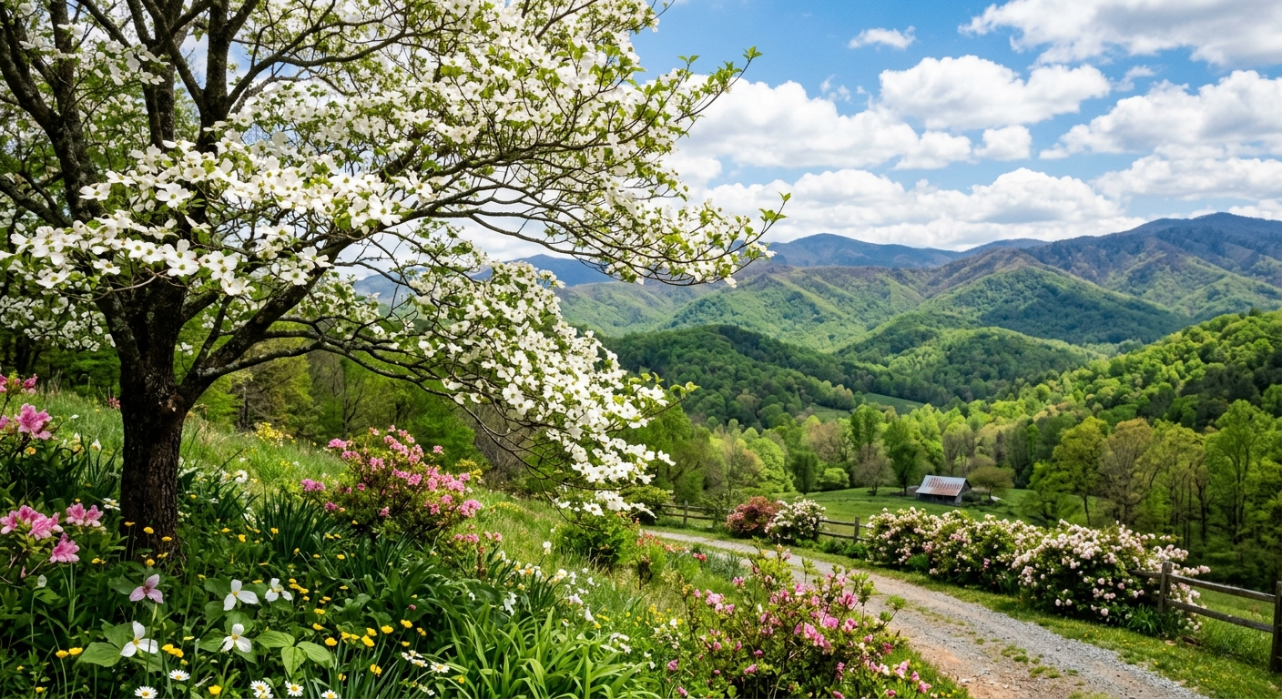 Dogwood blooms in the North Georgia Mountains