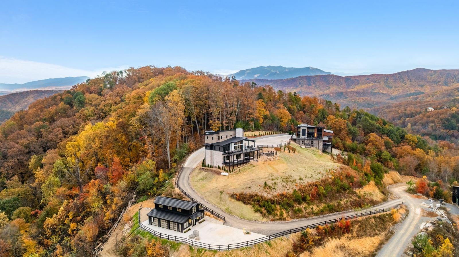House on a hill in Autumn